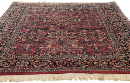 4 x 6 Vintage Red Persian Bijar Rug 78693