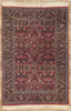 4 x 6 Vintage Red Persian Bijar Rug 78693