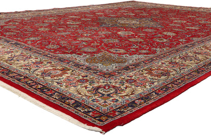 10 x 13 Vintage Red Persian Kashan Rug 78700