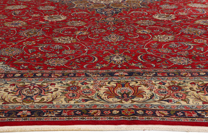 10 x 13 Vintage Red Persian Kashan Rug 78700