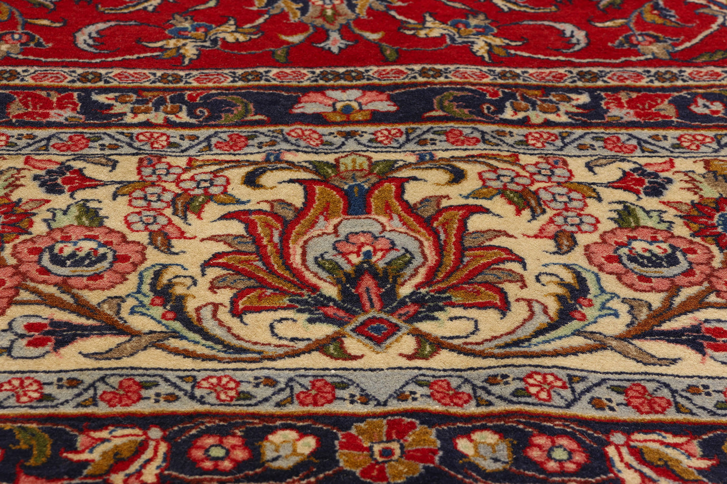 10 x 13 Vintage Red Persian Kashan Rug 78700