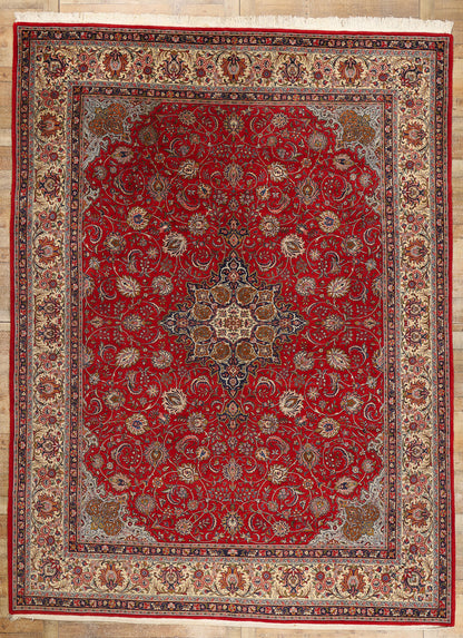 10 x 13 Vintage Red Persian Kashan Rug 78700