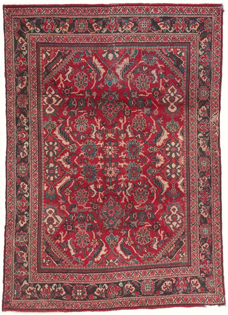 7 x 10 Vintage Red Persian Mahal Rug 78715