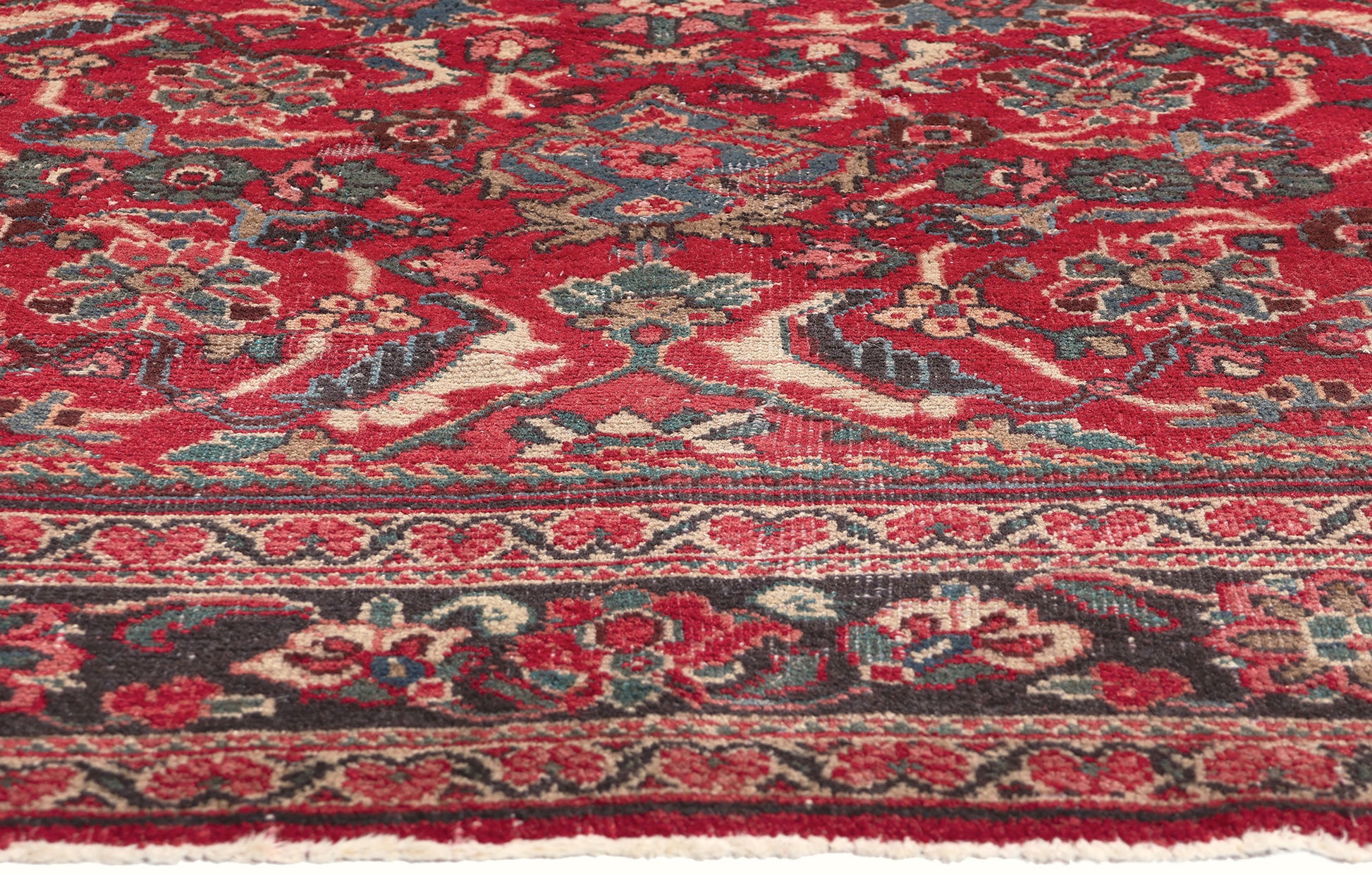 7 x 10 Vintage Red Persian Mahal Rug 78715