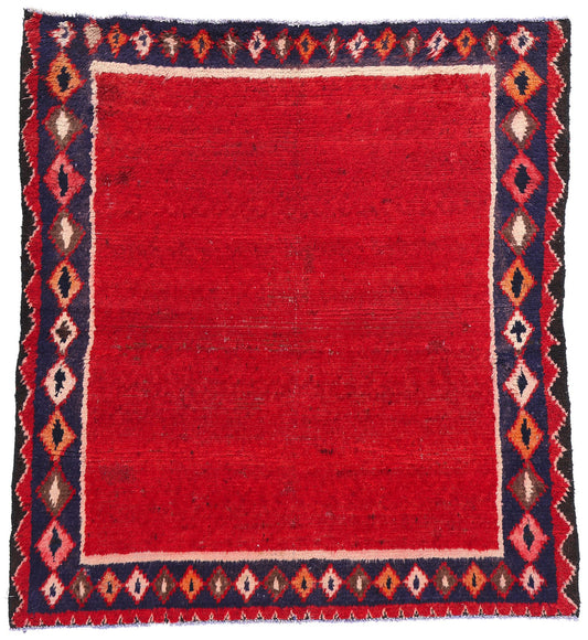 5 x 6 Vintage Red Persian Lori Rug 78887