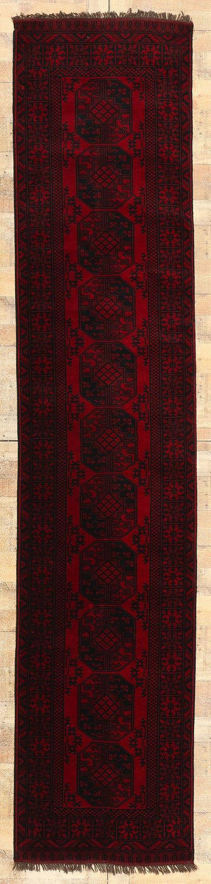 3 x 13 Vintage Persian Turkoman Rug 78718