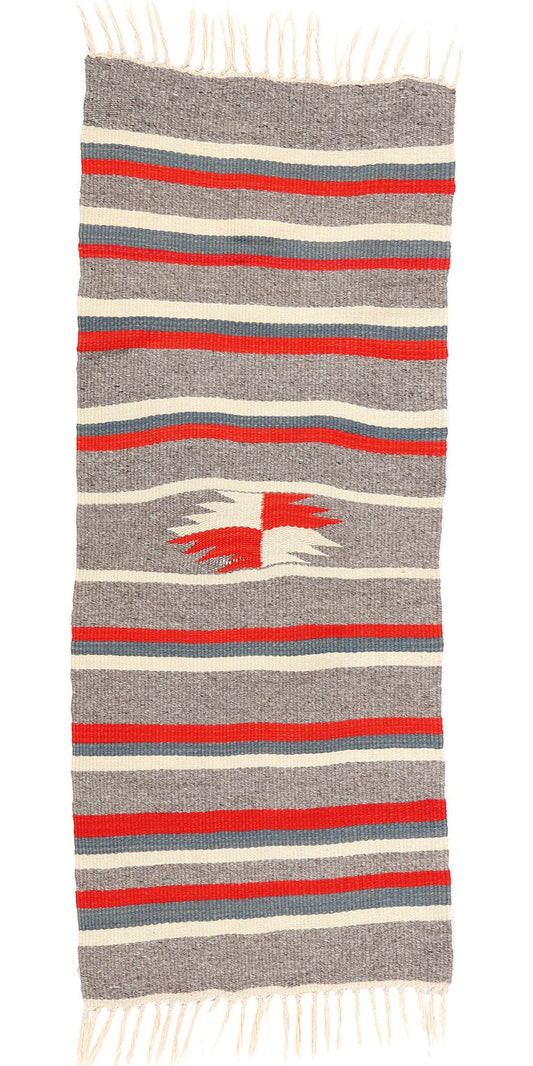 2 x 5 Vintage Rio Grande Chimayo Banded Blanket 78791