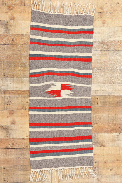 2 x 5 Vintage Rio Grande Chimayo Banded Blanket 78791
