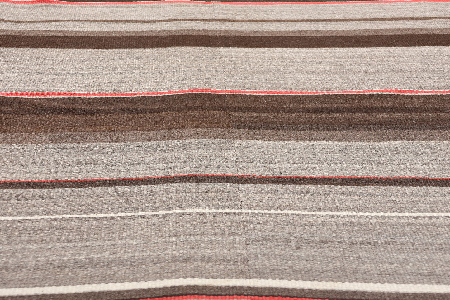 8 x 12 Antique Rio Grande Chimayo Banded Blanket Rug 78808