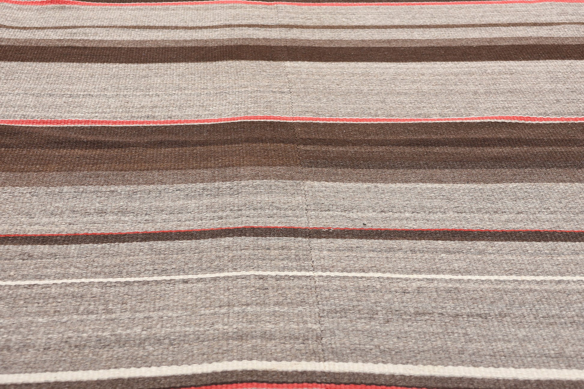 8 x 12 Antique Rio Grande Chimayo Banded Blanket Rug 78808