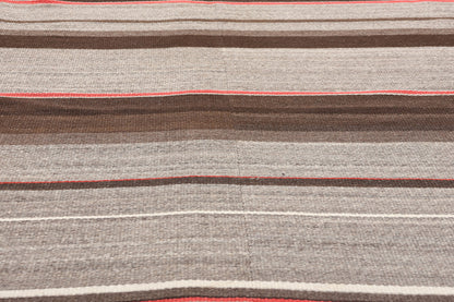 8 x 12 Antique Rio Grande Chimayo Banded Blanket Rug 78808
