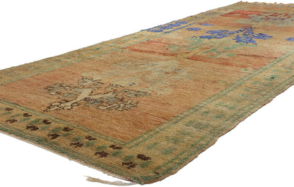 4 x 11 Vintage Orange Boujad Moroccan Rug 21824