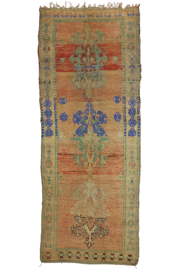 4 x 11 Vintage Orange Boujad Moroccan Rug 21824