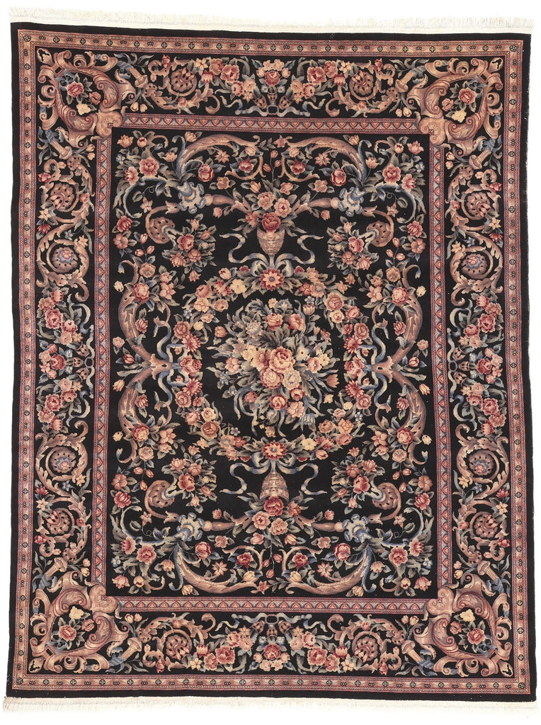 8 x 10 Vintage French Aubusson Style Rug 78647