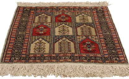 2 x 3 Vintage Turkish Silk Hereke Rug 78734