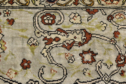 4 x 6 Vintage Turkish Silk Hereke Prayer Rug 77218