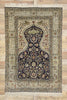 4 x 6 Vintage Turkish Silk Hereke Prayer Rug 77218