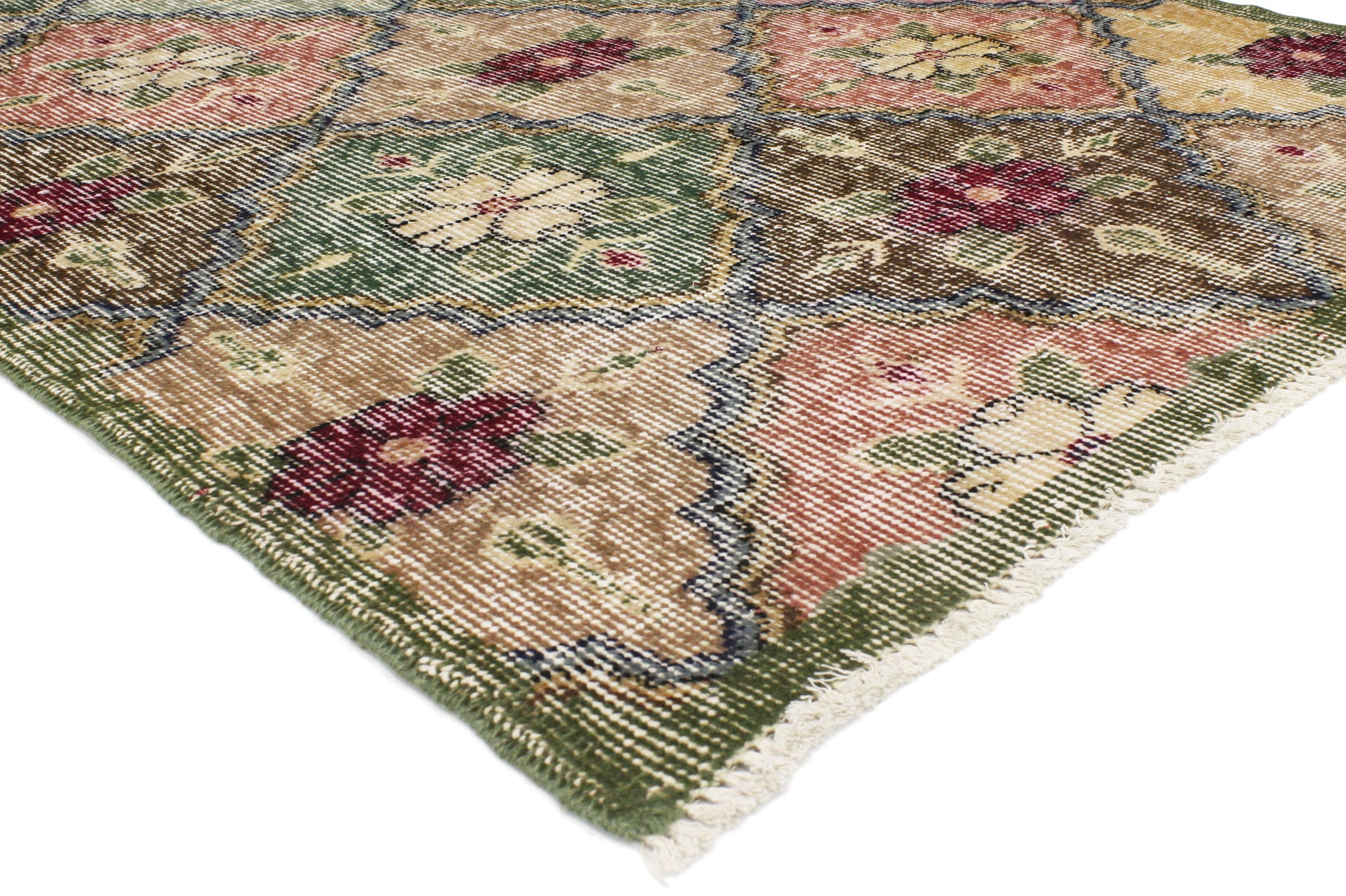 3 x 7 Vintage Turkish Sivas Rug 51948