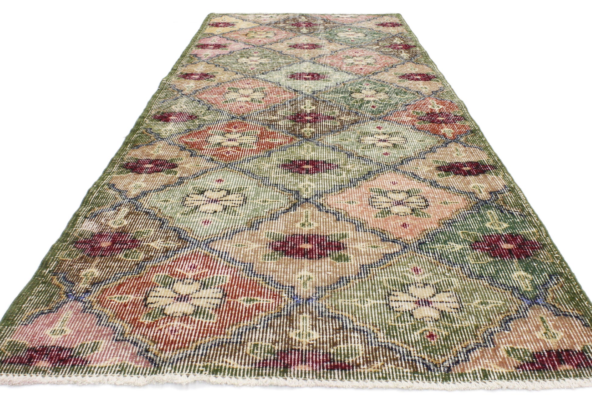 3 x 7 Vintage Turkish Sivas Rug 51948