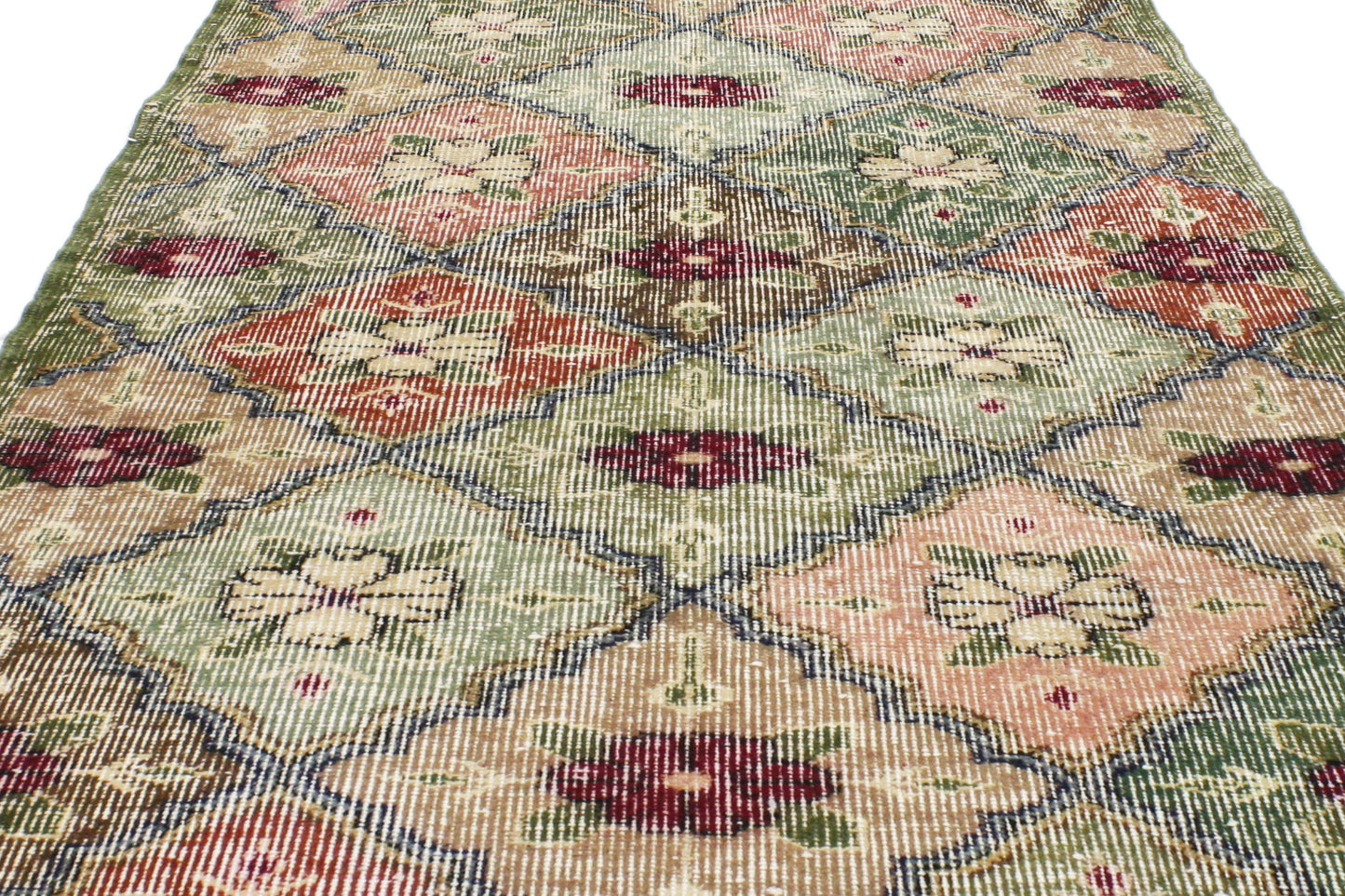 3 x 7 Vintage Turkish Sivas Rug 51948