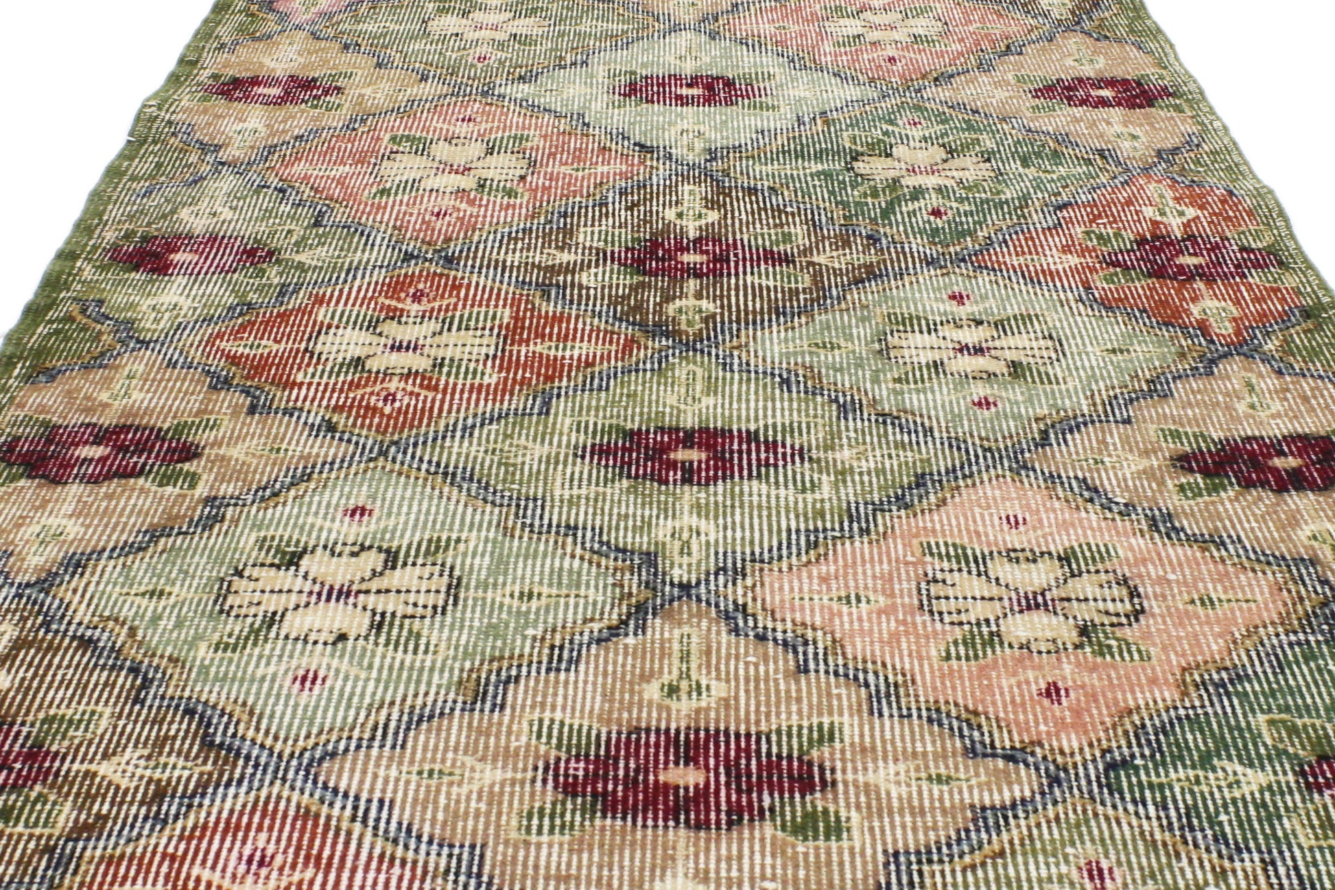 3 x 7 Vintage Turkish Sivas Rug 51948