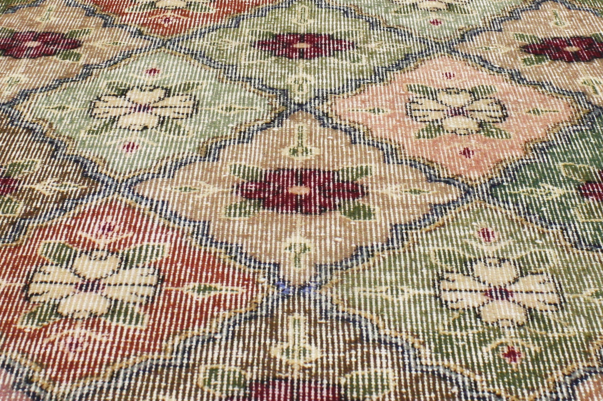 3 x 7 Vintage Turkish Sivas Rug 51948