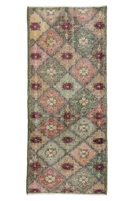 3 x 7 Vintage Turkish Sivas Rug 51948