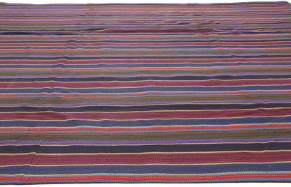 10 x 11 Vintage Turkish Striped Kilim Rug 60803