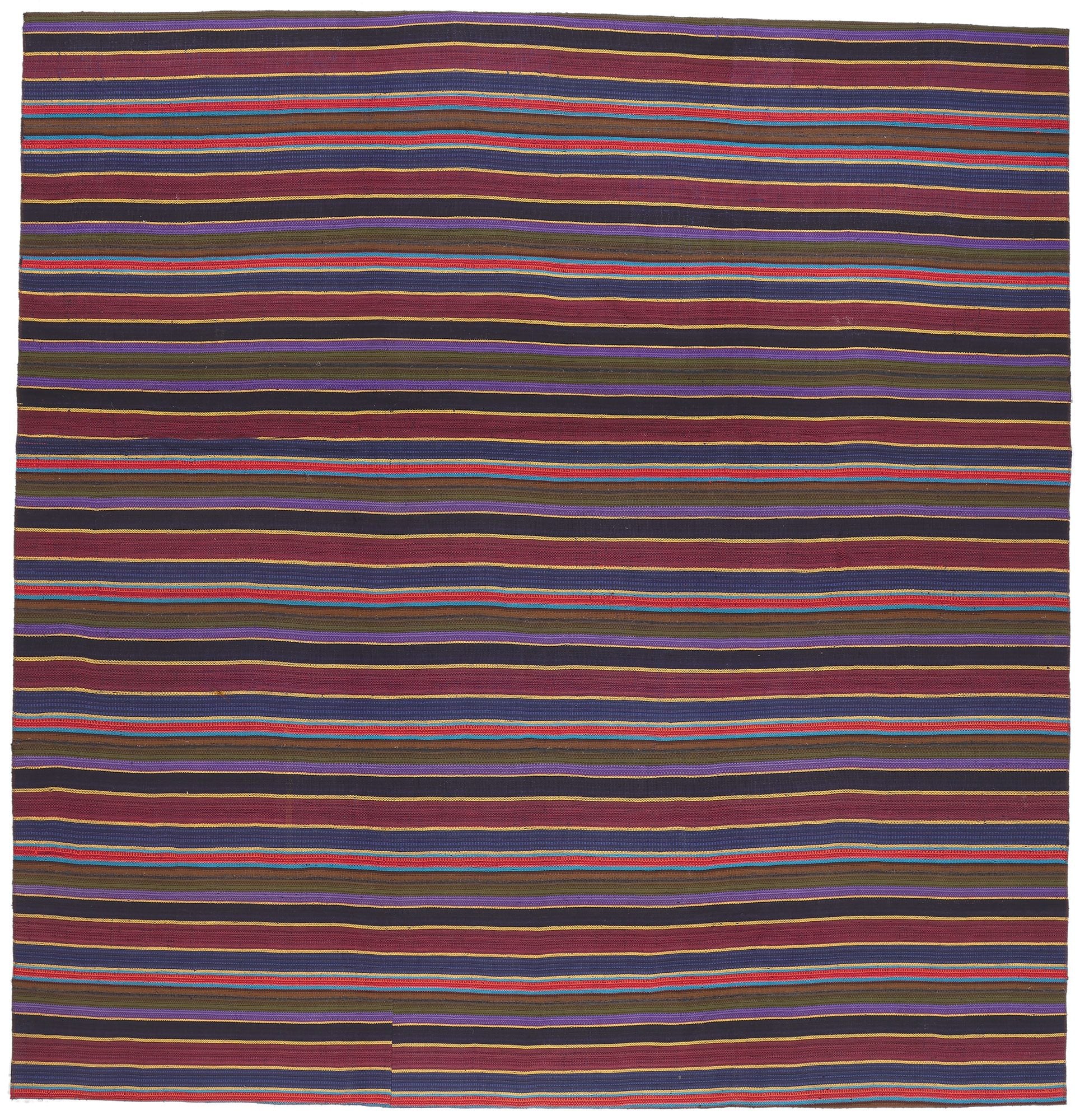 10 x 11 Vintage Turkish Striped Kilim Rug 60803