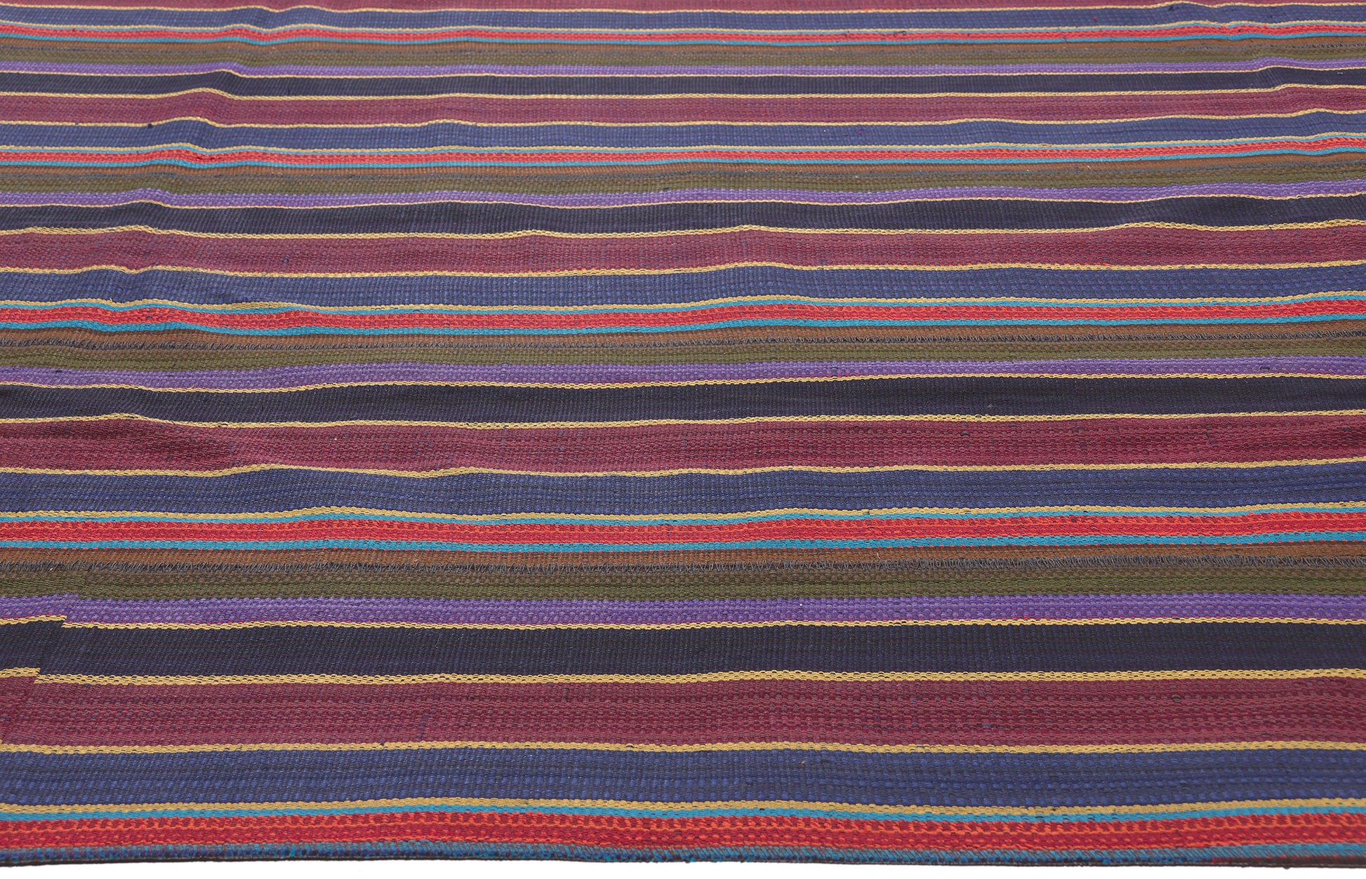 10 x 11 Vintage Turkish Striped Kilim Rug 60803