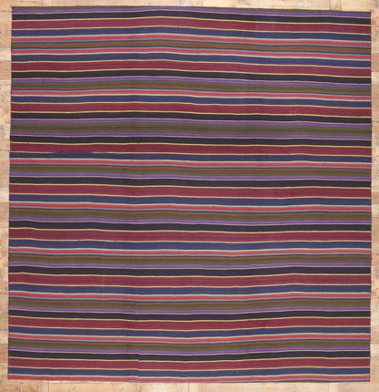 10 x 11 Vintage Turkish Striped Kilim Rug 60803