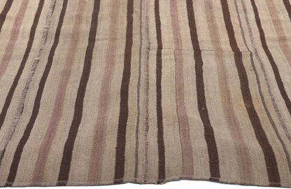 7 x 10 Vintage Turkish Striped Kilim Rug 60802