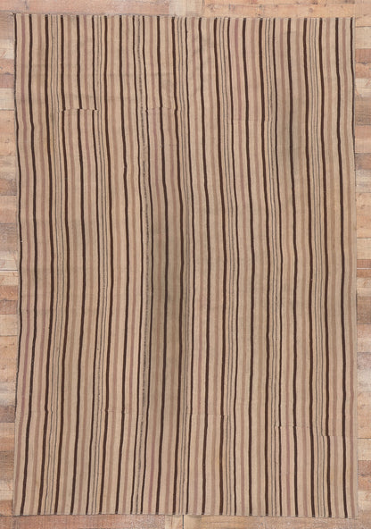 7 x 10 Vintage Turkish Striped Kilim Rug 60802