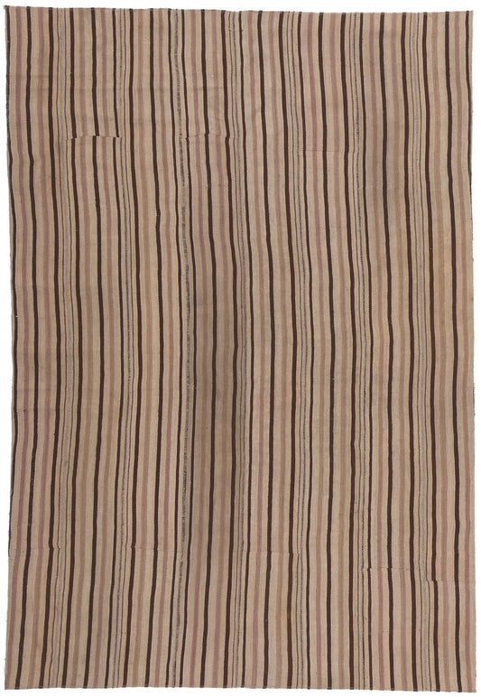 7 x 10 Vintage Turkish Striped Kilim Rug 60802
