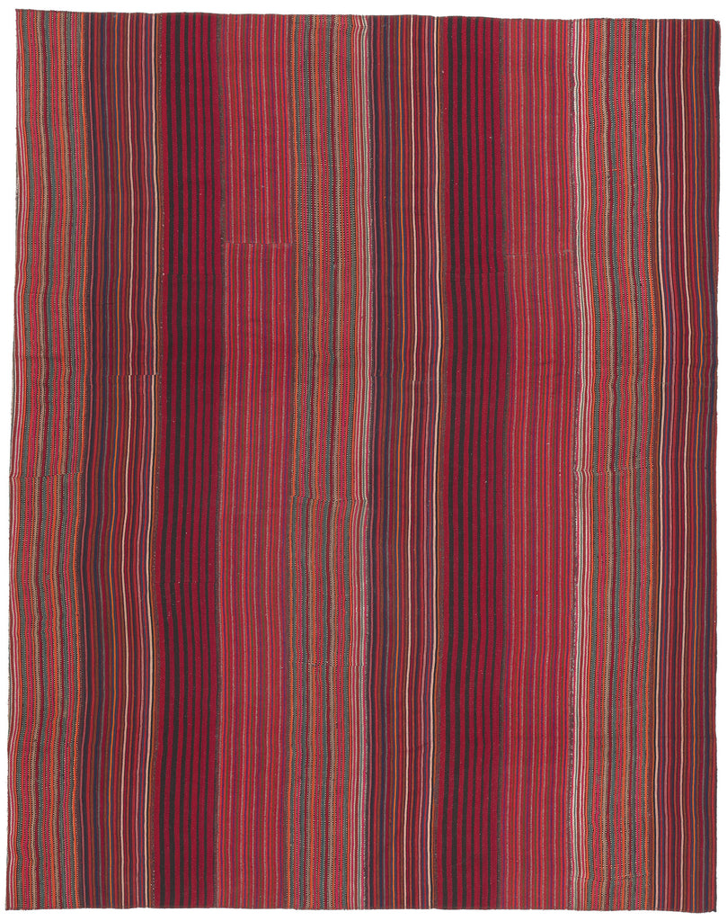8 x 11 Vintage Turkish Striped Kilim Rug 60801