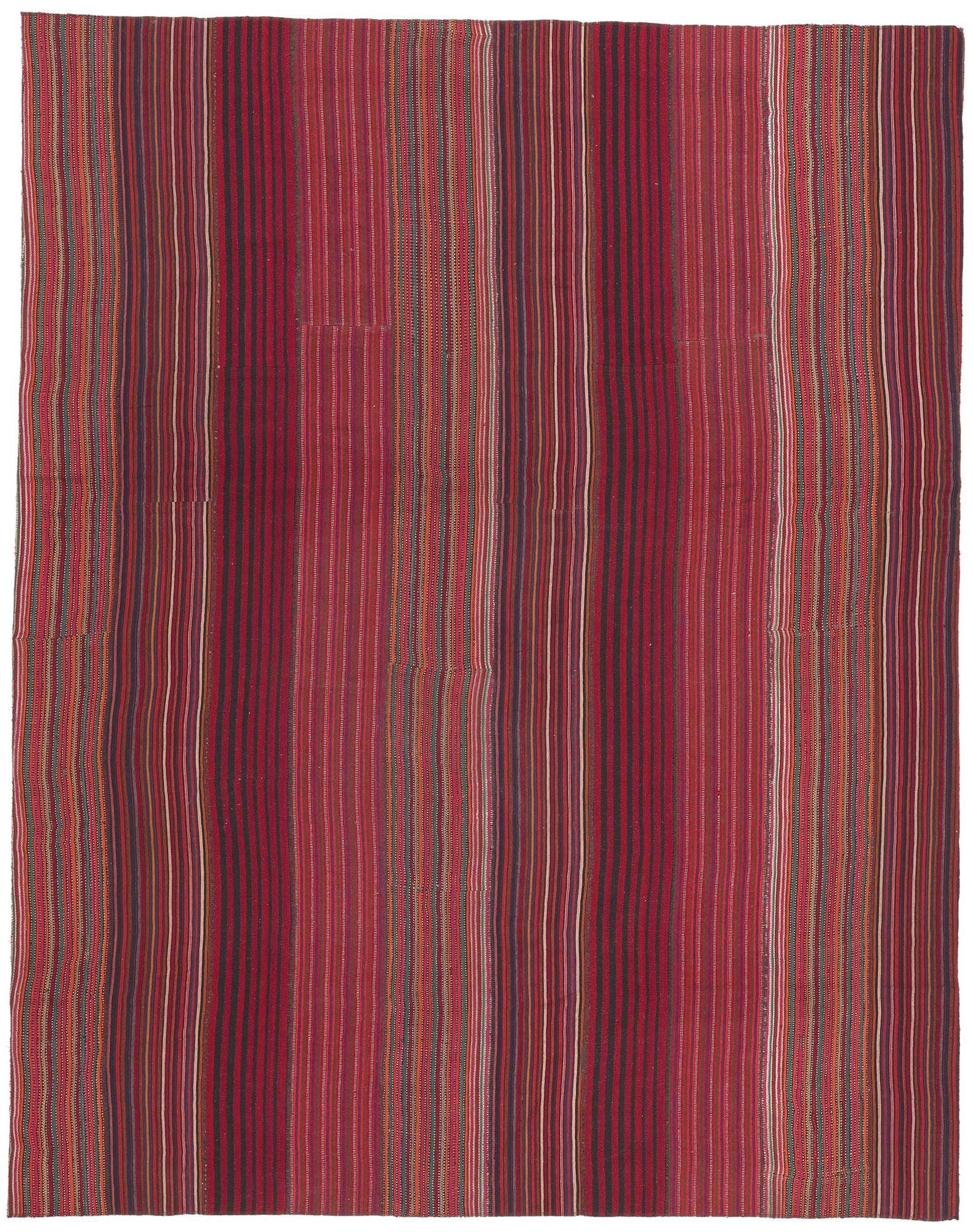 8 x 11 Vintage Turkish Striped Kilim Rug 60801