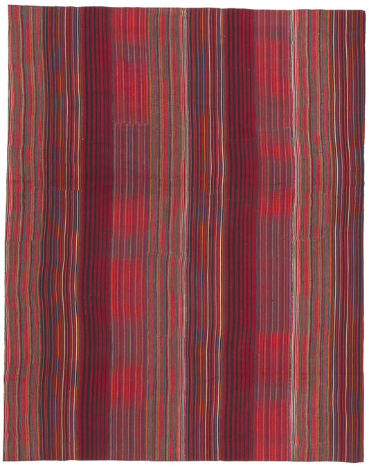 8 x 11 Vintage Turkish Striped Kilim Rug 60801