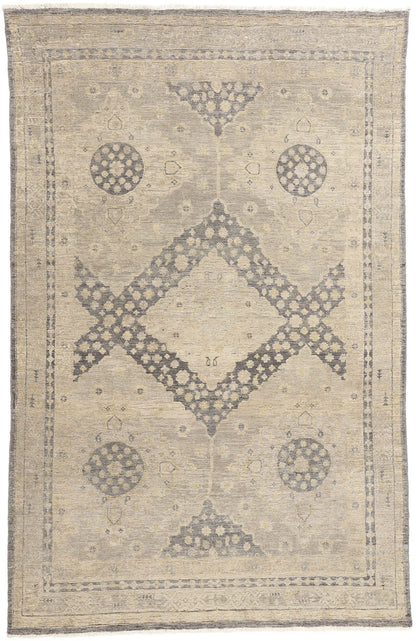 6 x 9 Vintage-Inspired Modern Khotan Rug 31070