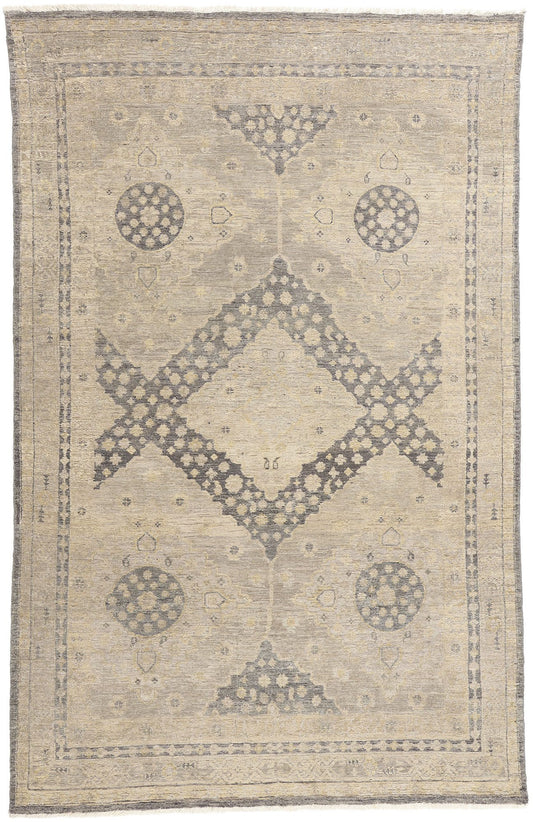6 x 9 Vintage-Inspired Modern Khotan Rug 31070
