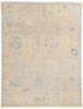 8 x 10 Vintage-Inspired Modern Gray Oushak Rug 31067