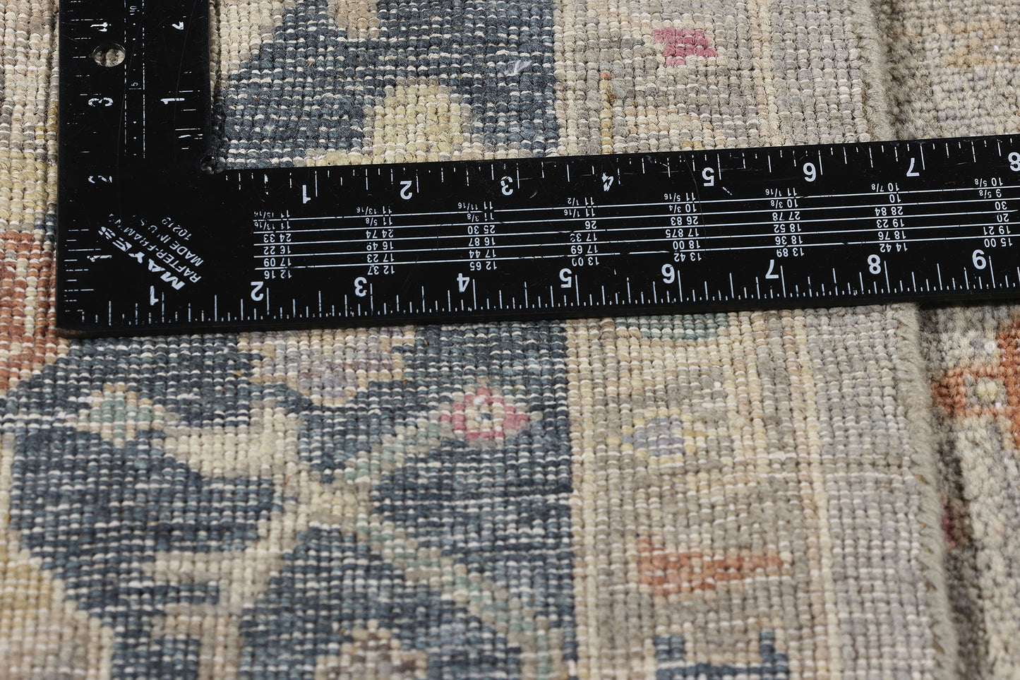 8 x 10 Vintage-Inspired Modern Gray Oushak Rug 31066