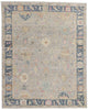 8 x 10 Vintage-Inspired Modern Gray Oushak Rug 31066