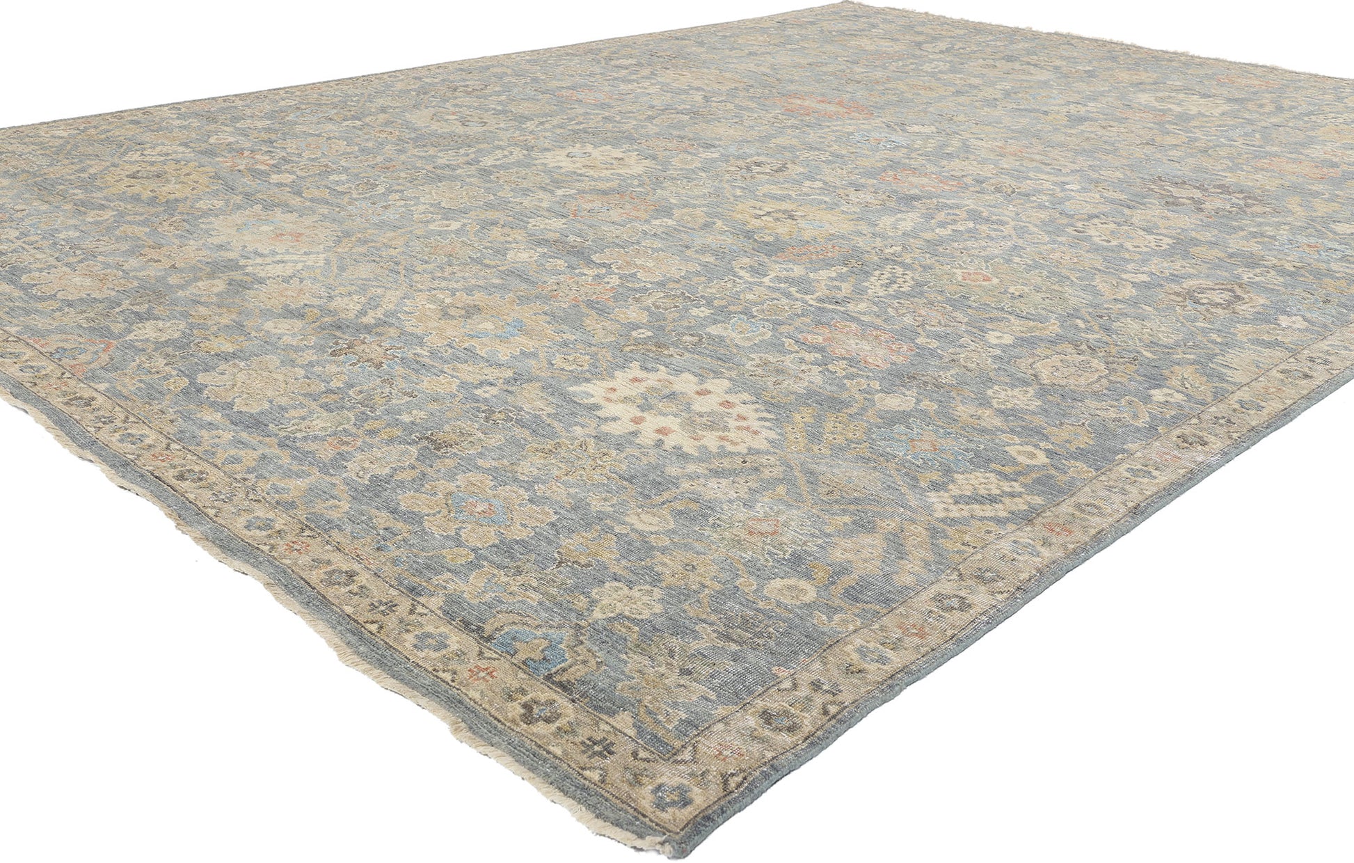 9 x 12 Vintage-Inspired Modern Oushak Rug 31051