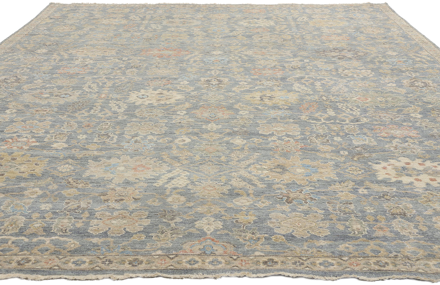 9 x 12 Vintage-Inspired Modern Oushak Rug 31051