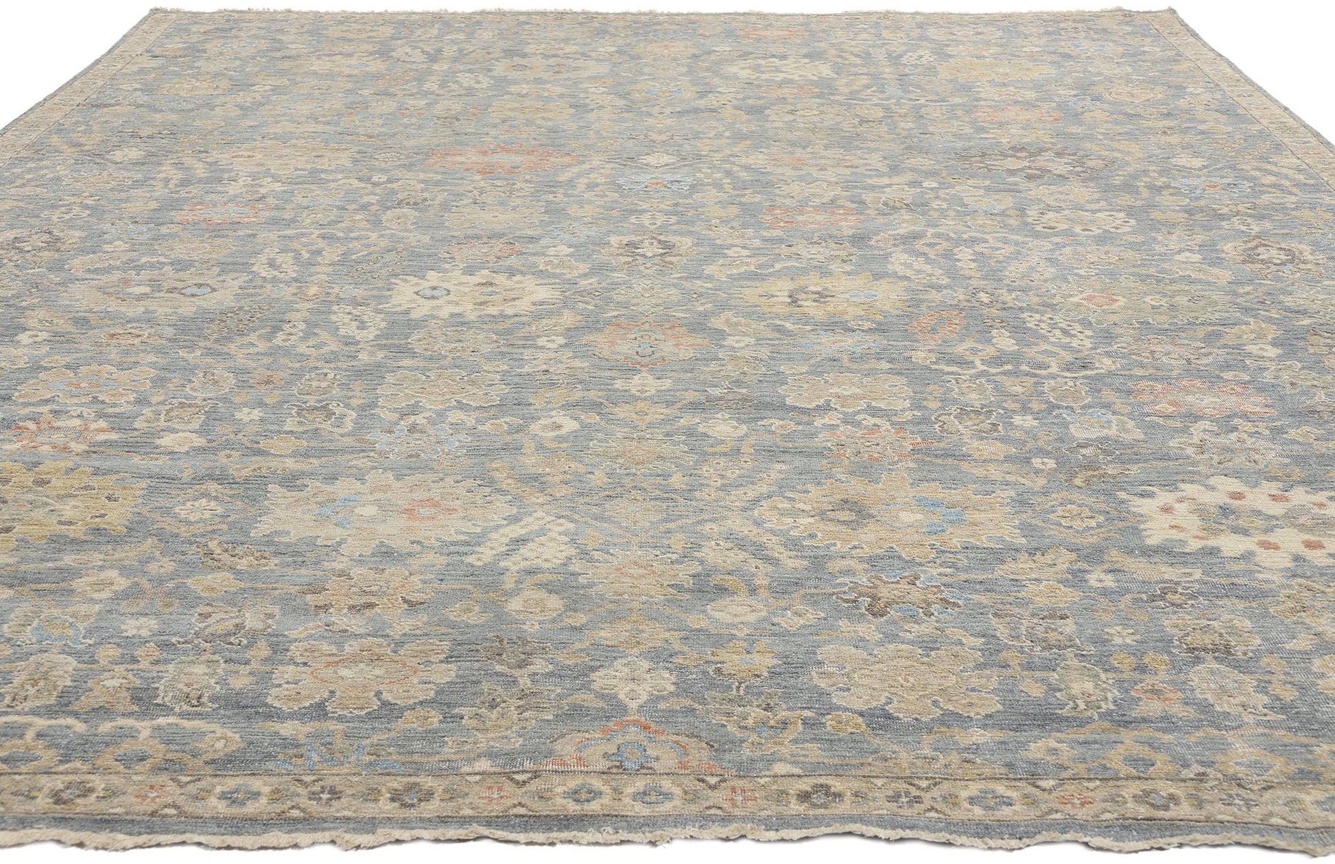9 x 12 Vintage-Inspired Modern Oushak Rug 31051