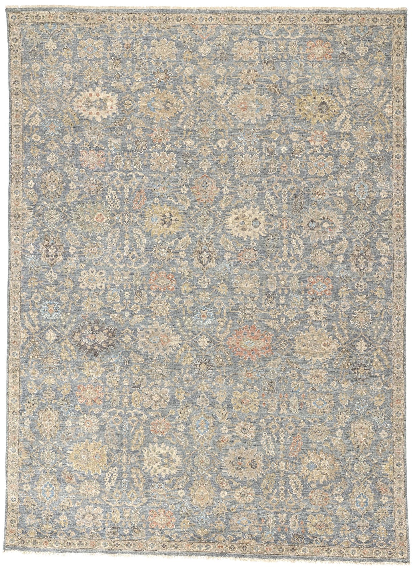 9 x 12 Vintage-Inspired Modern Oushak Rug 31051