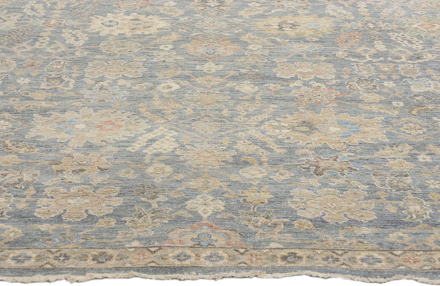 9 x 12 Vintage-Inspired Modern Oushak Rug 31051