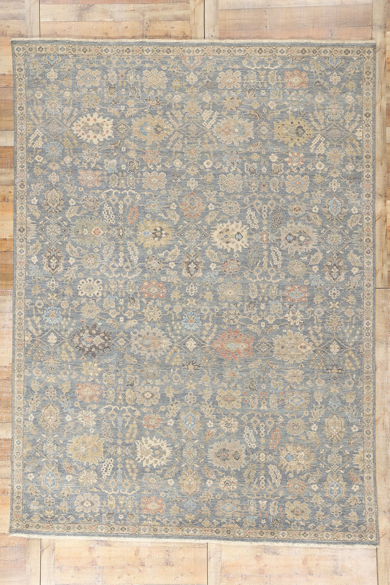 9 x 12 Vintage-Inspired Modern Oushak Rug 31051