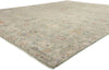12 x 15 Vintage-Inspired Modern Green Oushak Rug 31074