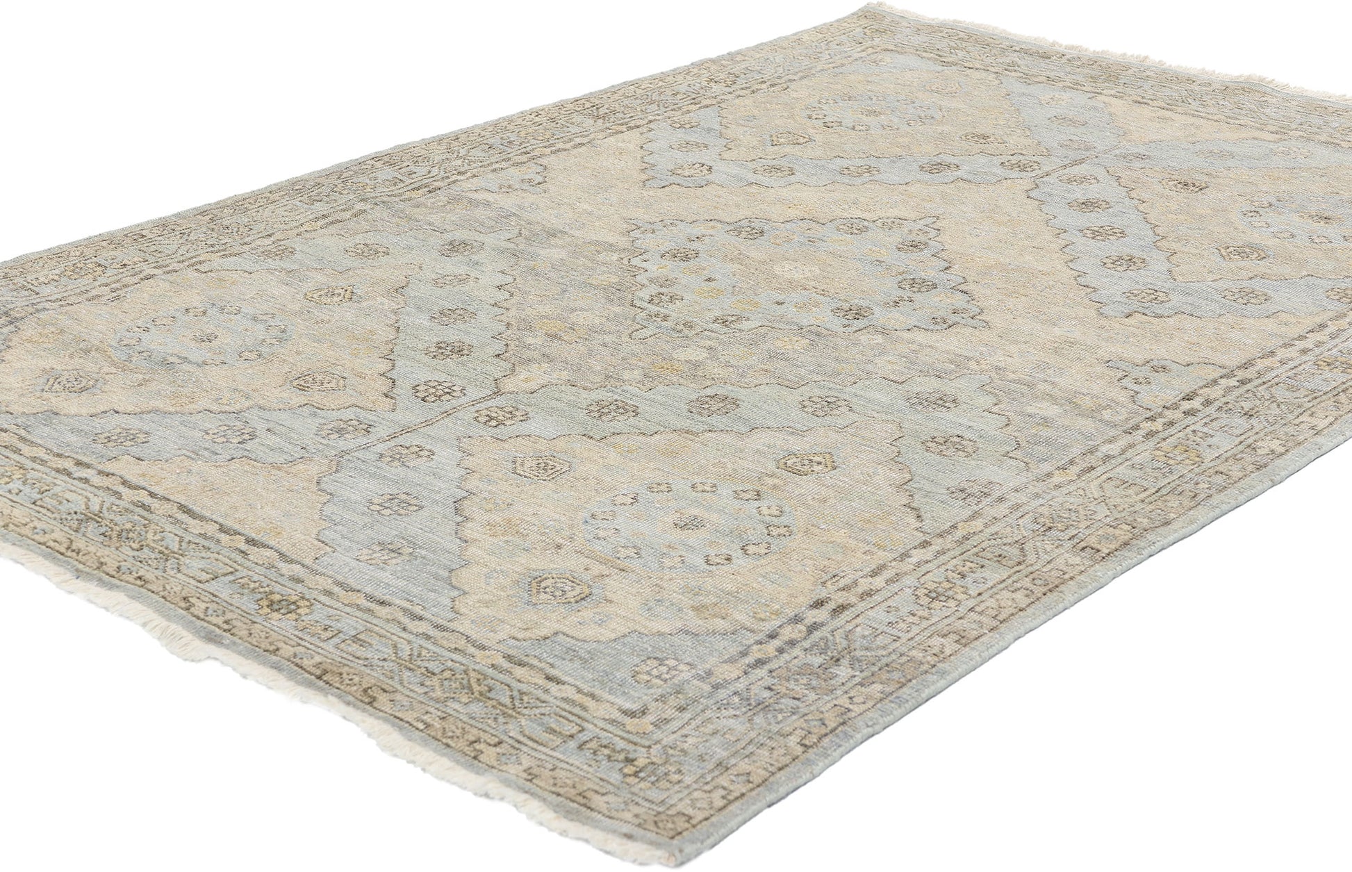 4 x 6 Vintage-Inspired Modern Khotan Rug 31073